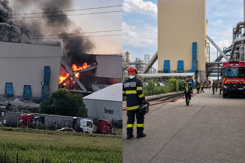 Explozie urmată de incendiu puternic la o fabrică din Brașov / Foto: facebook.com/brasovcelmaifrumosorasdinromania